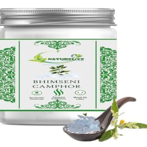 Bhimseni camphor 250g | pacha karpooram original or bhimseni kapoor original camphor for pooja, bheemsen kapoor for Arti, use for camphor diffuser electric (Bhimseni Camphor Original, 250g)